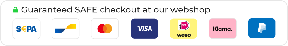 Guaranteed SAFE checkout at our webshop