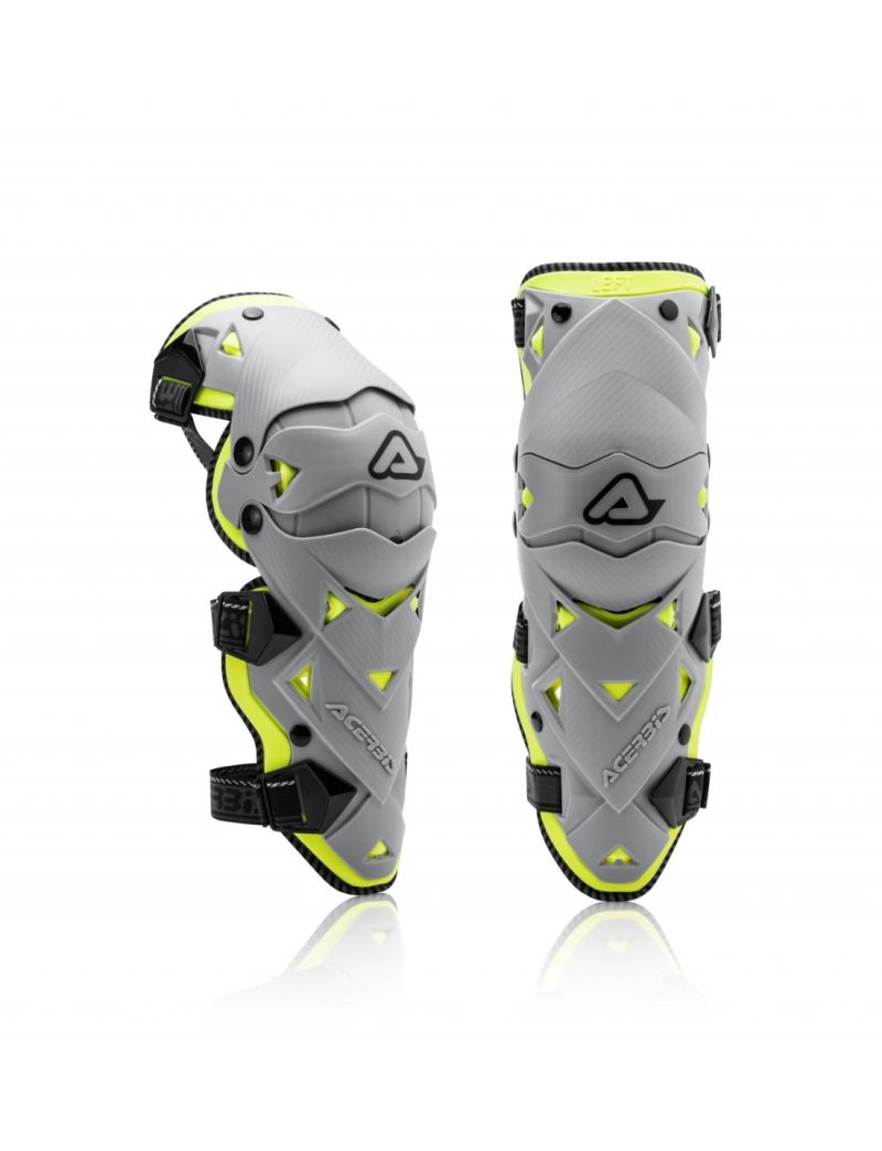 ACERBIS KNEE GUARDS IMPACT EVO 3.0 - GREY/YELLOW - ONE SIZE