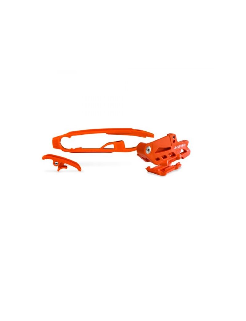 ACERBIS REPLICA PLASTICS: SET CHAIN GUIDES + CHAIN SLIDER SX/SXF 16/22 + HVA 16/23 + GASGAS 21/23 - ORANGE