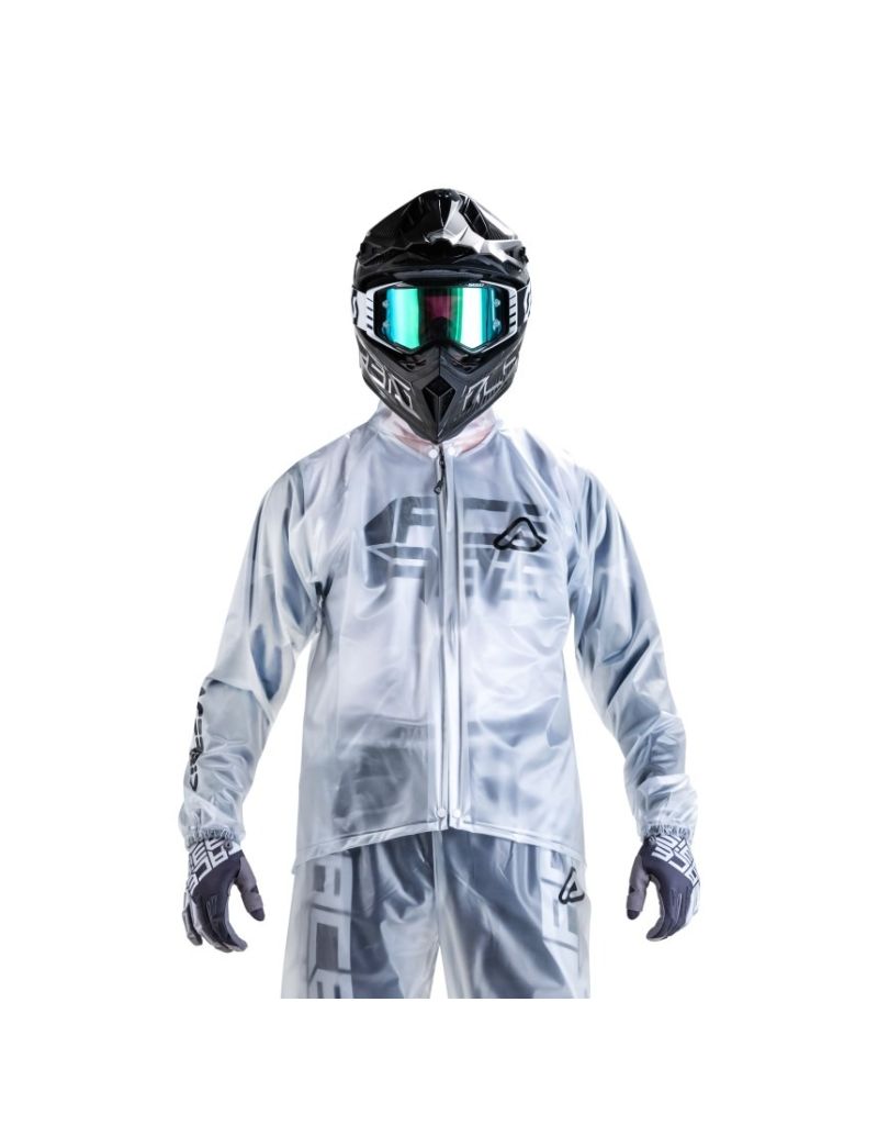 ACERBIS: MX - RAINWEAR - TRASPARENT RAIN JACKET 3.0 - CLEAR