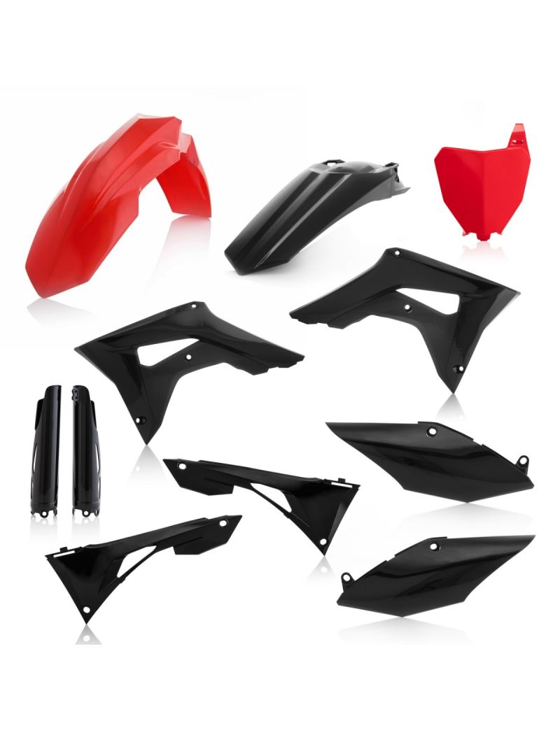 ACERBIS FULL PLASTIC KIT HONDA CRF250 19/21 + CRF450 19/20 - RED/BLACK
