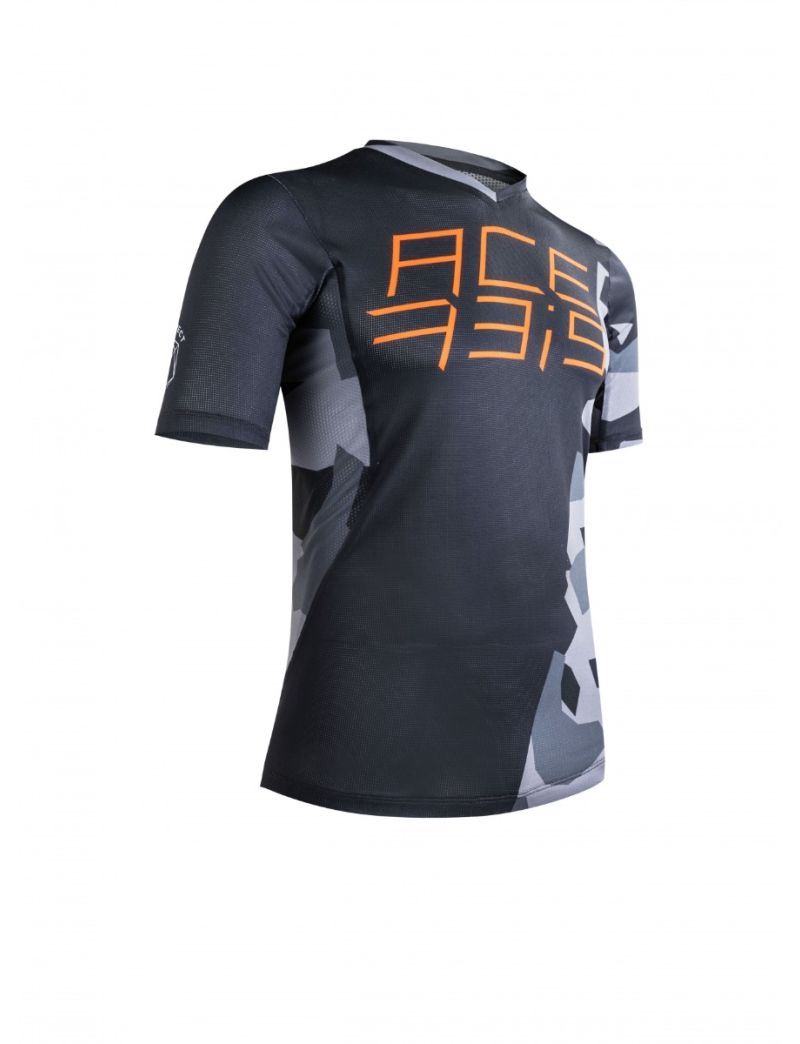ACERBIS MTB JERSEY COMBAT SHORT SLEEVE - BLACK/GREY - XXXL