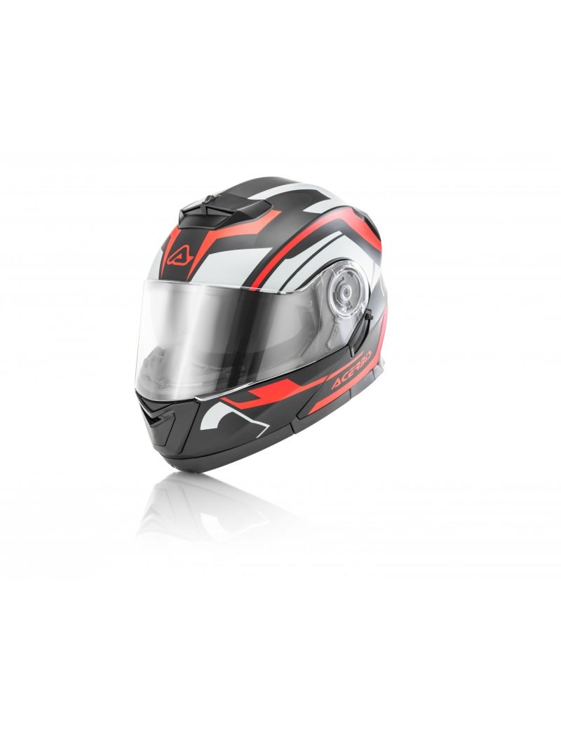 ACERBIS ROAD HELMET SEREL FLIP UP  - BLACK/RED - S
