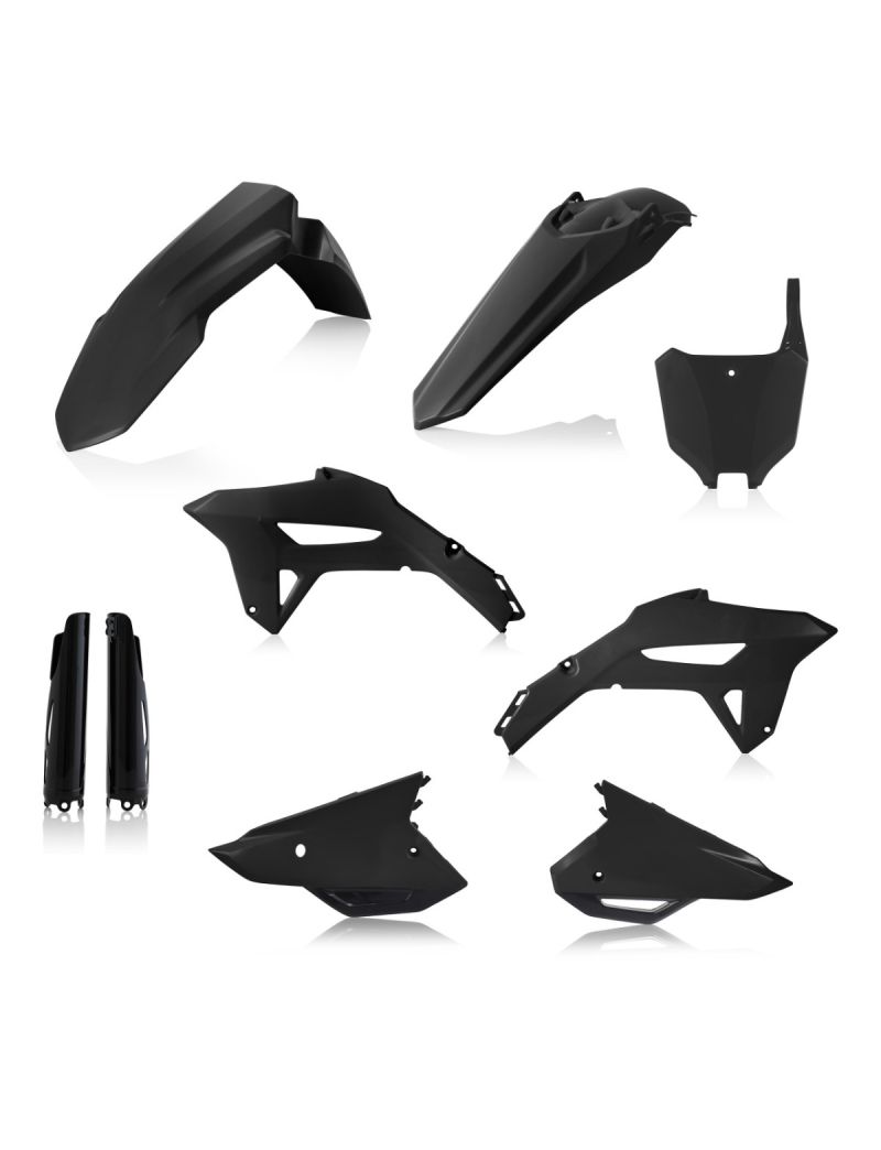 ACERBIS FULL PLASTIC KIT HONDA CRF450 21/24 + CRF250 22/24 - BLACK