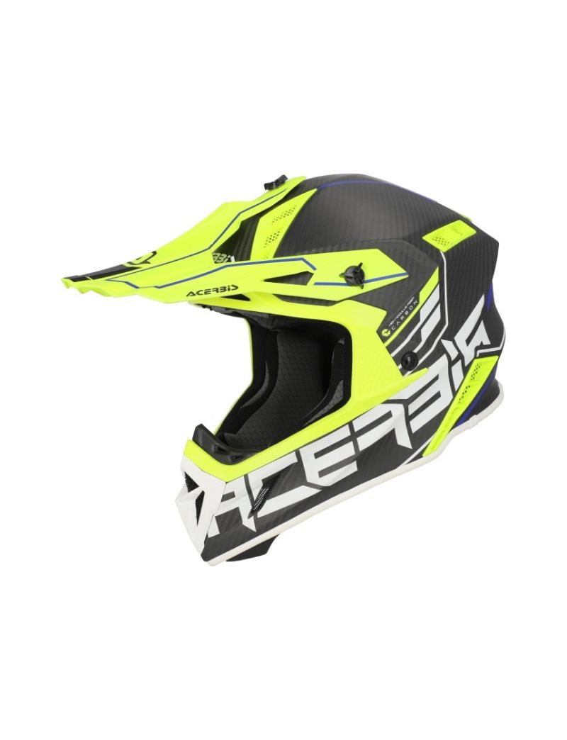 ACERBIS MX HELMET STEEL CARBON H-22-06 - FLUO YELLOW/BLACK