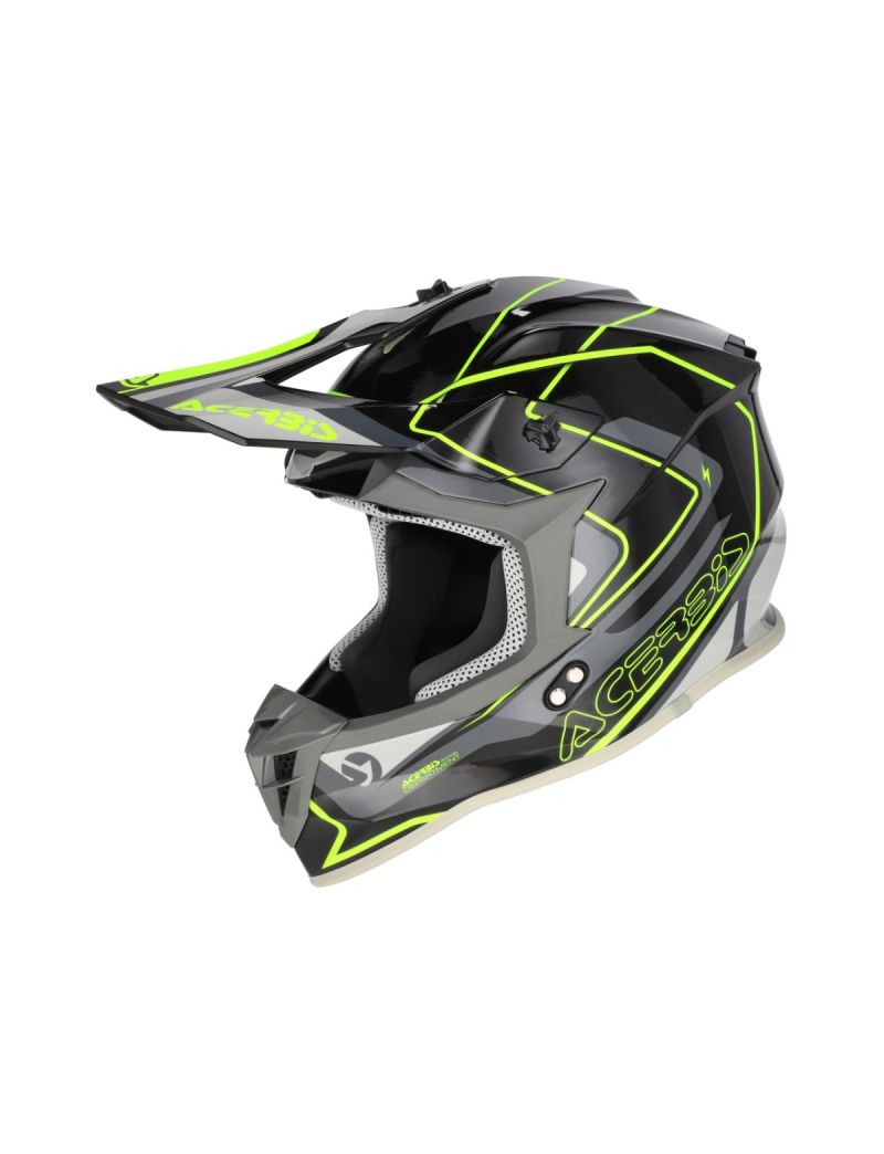 ACERBIS MX HELMET LINEAR 22-06 GRAPHICS - BLACK/YELLOW