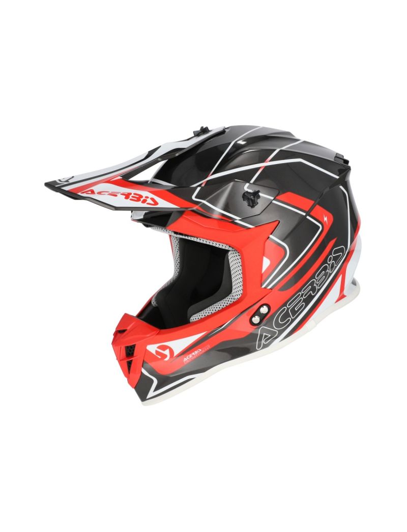 ACERBIS MX HELMET LINEAR 22-06 GRAPHICS - RED/GREY