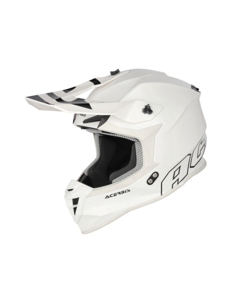 ACERBIS MX HELMET LINEAR SOLID COLOR 22-06 - WHITE