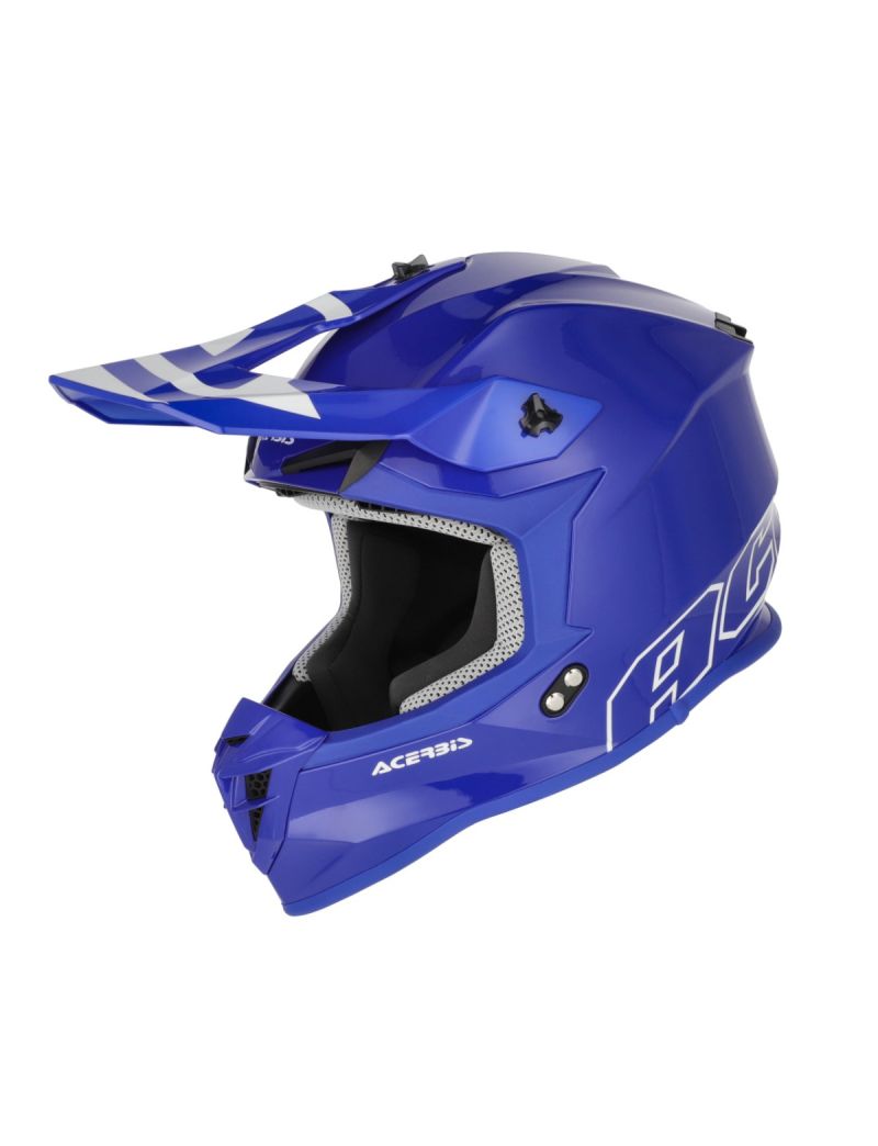 ACERBIS MX HELMET LINEAR SOLID COLOR 22-06 - BLUE