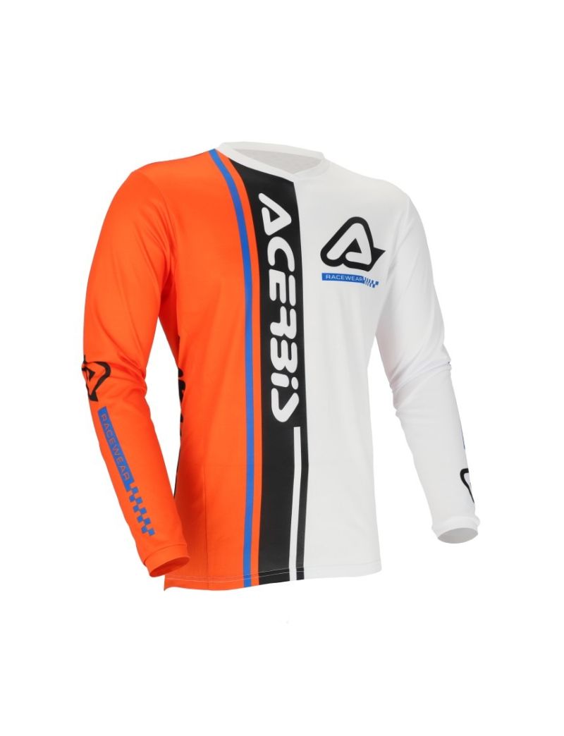 ACERBIS: MX GEAR - JERSEYS - JERSEY MX J TRACK CONNECTION - ORANGE/WHITE
