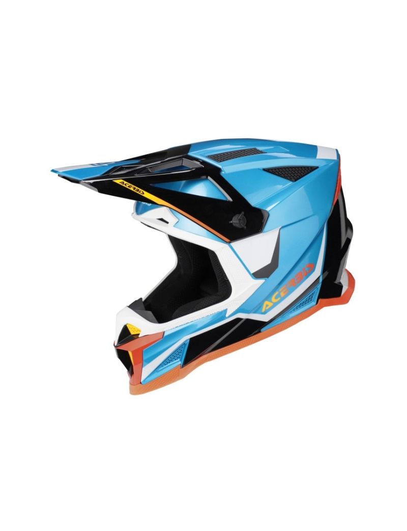 ACERBIS MX HELMET T711 FIBER 22-06 - LIGHT BLUE/WHITE