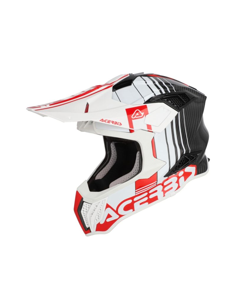ACERBIS MX HELMET CARBON AIRSTRIKE - C - RED/WHITE