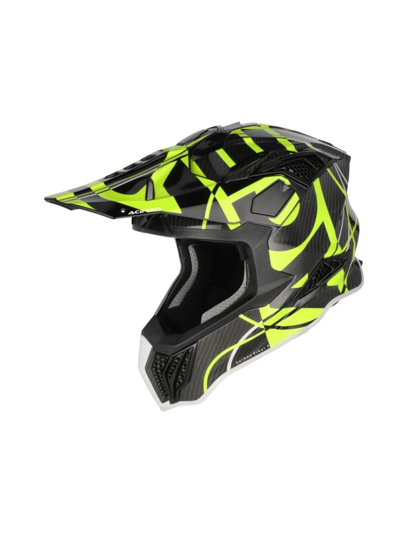ACERBIS MX HELMET CARBON AIRSTRIKE - C - BLACK/FLUO YELLOW