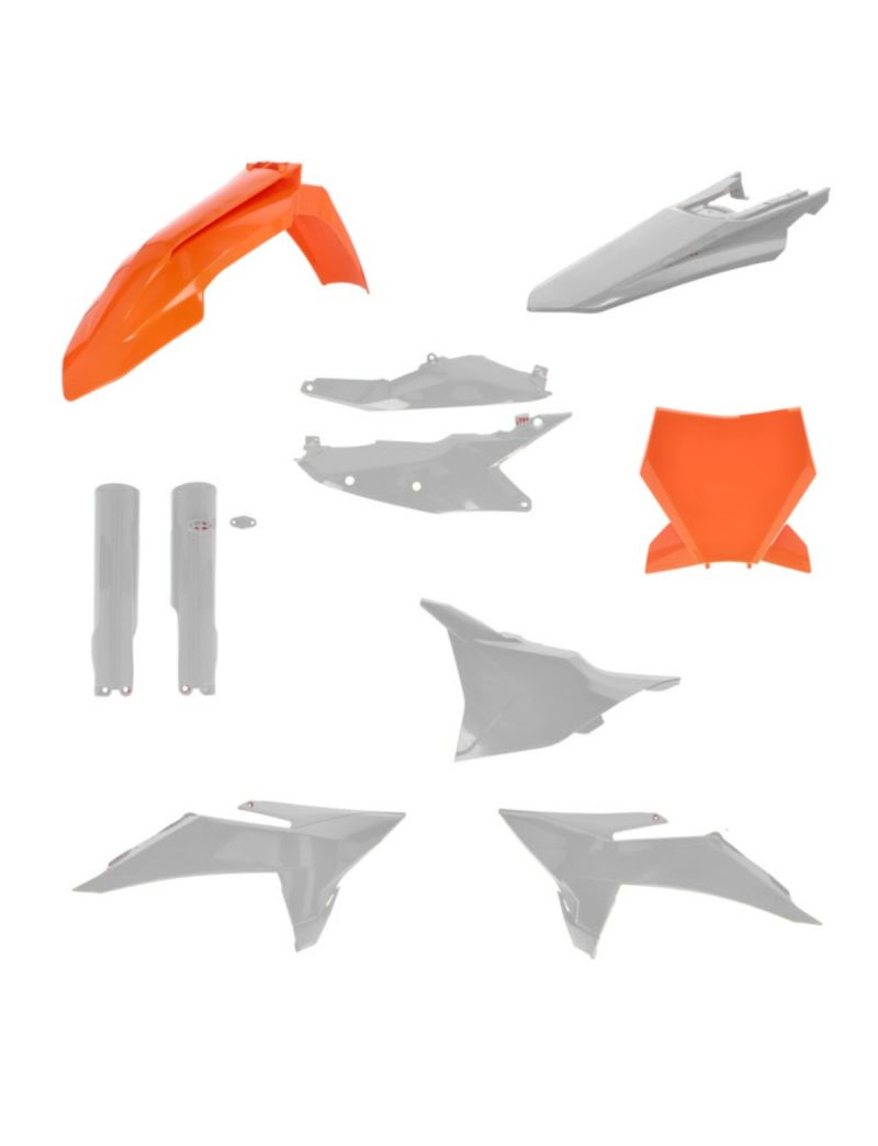 ACERBIS FULL PLASTIC KIT KTM SX/SX-F 25/26 - ORANGE/GREY