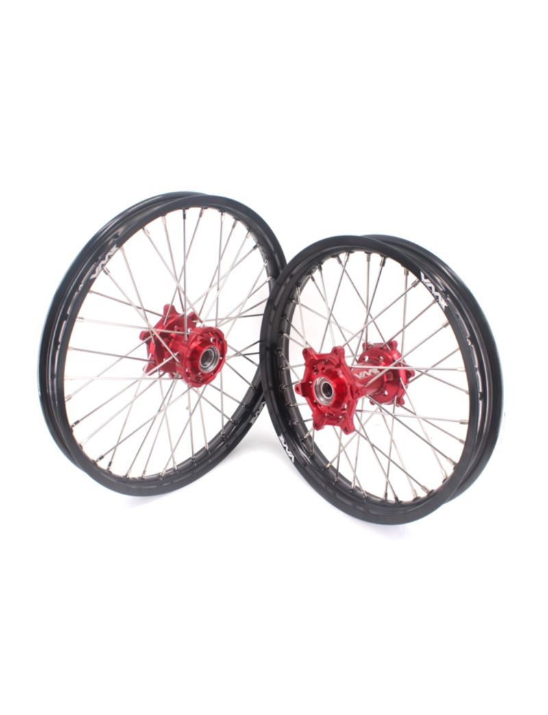 COMPLETE WHEELSET KTM-HUSQVARNA-GASGAS-STARK VARG 21'-19' - RED/BLACK