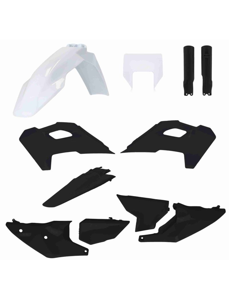 ACERBIS FULL PLASTIC KIT HUSQVARNA FE/TE 24/25 - WHITE/BLACK