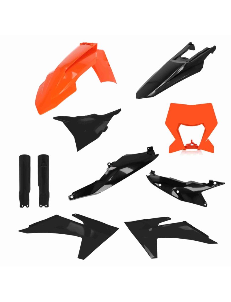 ACERBIS FULL PLASTIC KIT KTM EXC/EXC-F 24/25 - ORANGE/BLACK