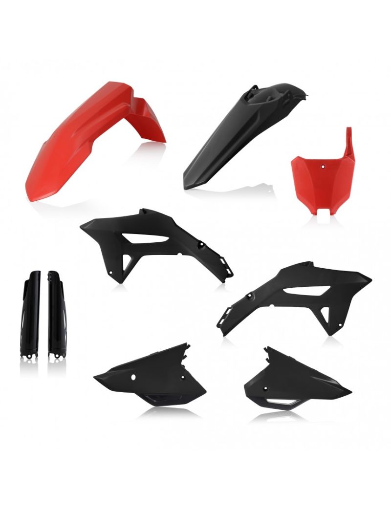ACERBIS FULL PLASTIC KIT HONDA CRF450 21/24 + CRF250 22/24 - RED/BLACK