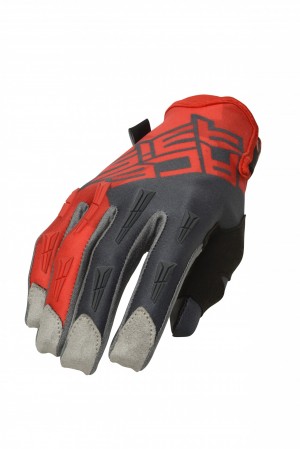 GLOVES MX-X-H HOMOLOGATED - RED/GREY