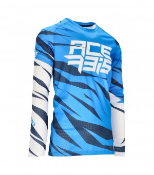 JERSEY J-WINDY FOUR VENTED - BLUE/WHITE