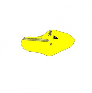 Replacement front shield X-ROAD HANDGUARDS - FLUO YELLOW