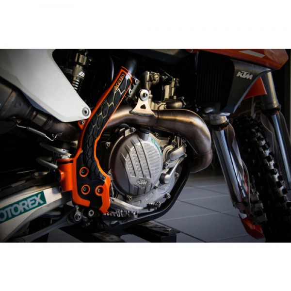 Acerbis X-Grip Frame Guards 16 KTM Orange/Black for KTM 450 XC-F 2016-2018 