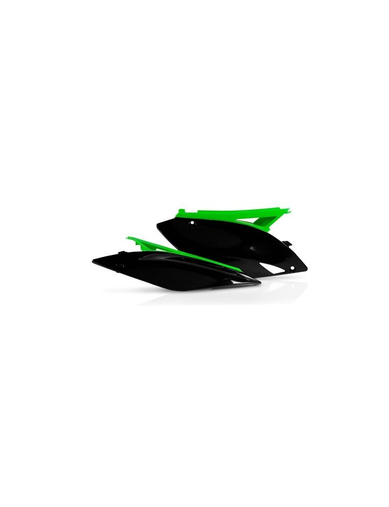 ACERBIS SIDE PANELS KAWASAKI KXF 250 09/12 + KXF 450 09/11 - BLACK/GREEN