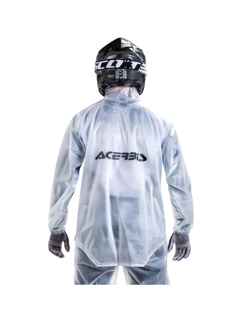 ACERBIS: MX - RAINWEAR - TRASPARENT RAIN JACKET 3.0 - CLEAR
