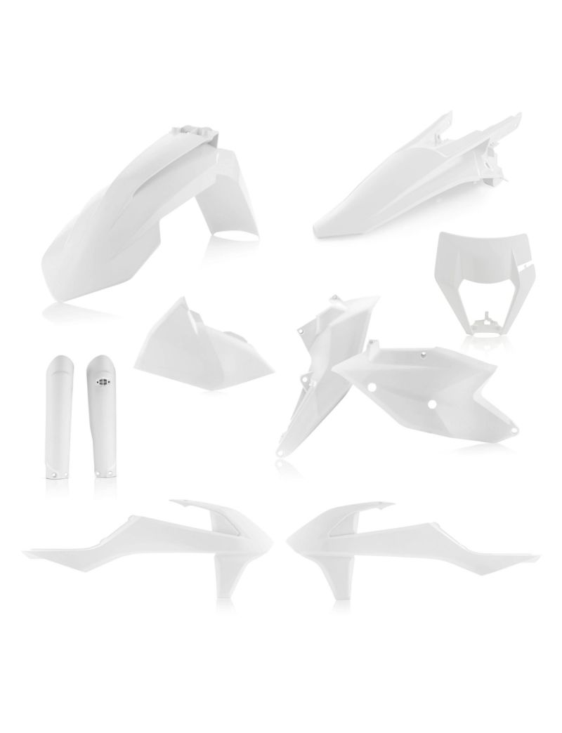ACERBIS FULL PLASTIC KIT KTM EXC/EXC-F 17/19 - WHITE