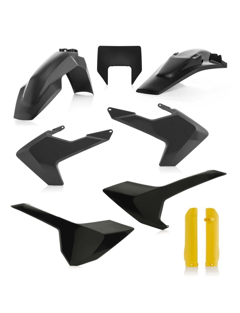 ACERBIS FULL PLASTIC KIT HUSQVARNA TE/FE 17/19 - BLACK/YELLOW