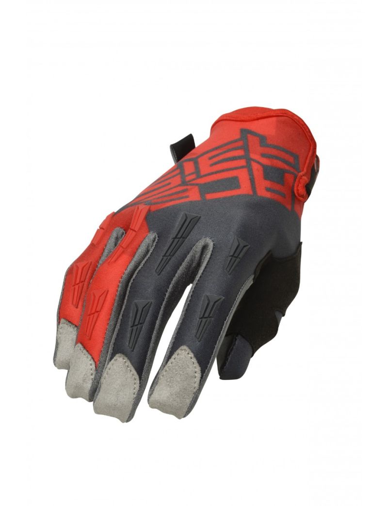 ACERBIS MX GLOVES X-H HOMOLOGATED - RED/GREY