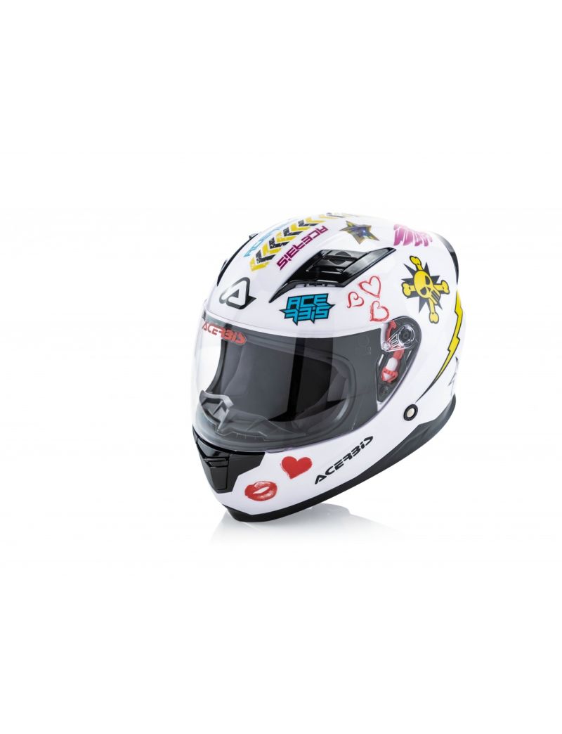 ACERBIS HELMET CARLINO FULL FACE KID - WHITE
