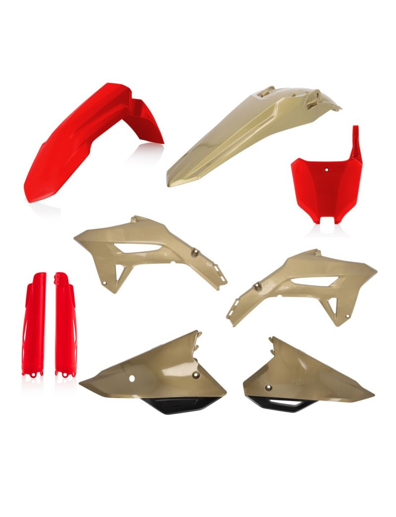 ACERBIS FULL PLASTIC KIT HONDA CRF450 21/24 + CRF250 22/24 - RED/GOLD