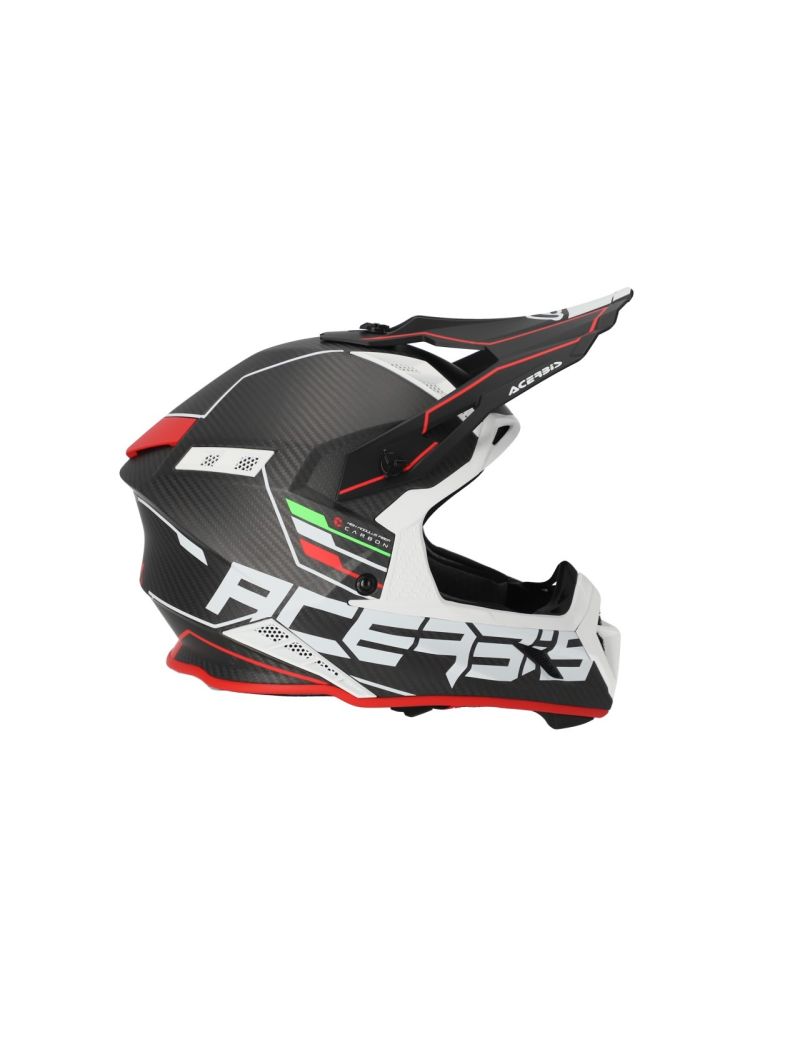ACERBIS MX HELMET STEEL CARBON H-22-06 - BLACK/RED - S 