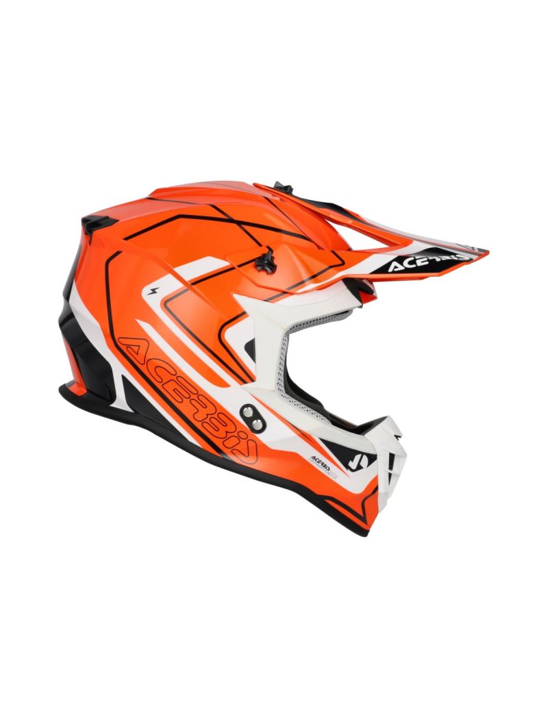 ACERBIS MX HELMET LINEAR 22-06 GRAPHICS - WHITE/ORANGE