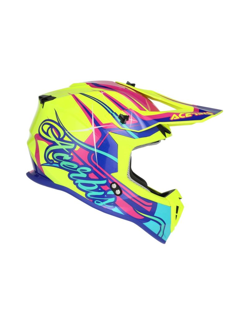 ACERBIS MX HELMET LINEAR 22-06 GRAPHICS - YELLOW/PURPLE - XL