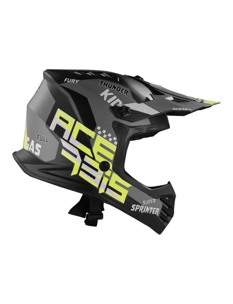 ACERBIS: MX GEAR - HELMETS - PROFILE JUNIOR HELMET 22-14 - BLACK/YELLOW