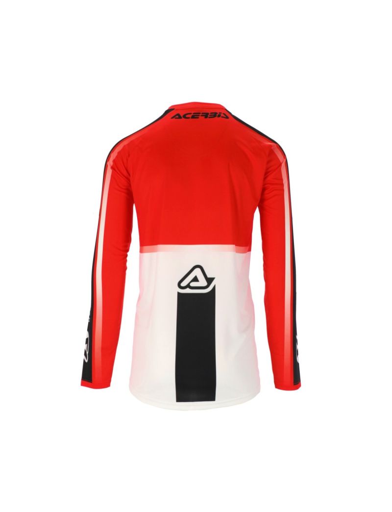 ACERBIS MX JERSEY LINEAR LUGO - WHITE/RED