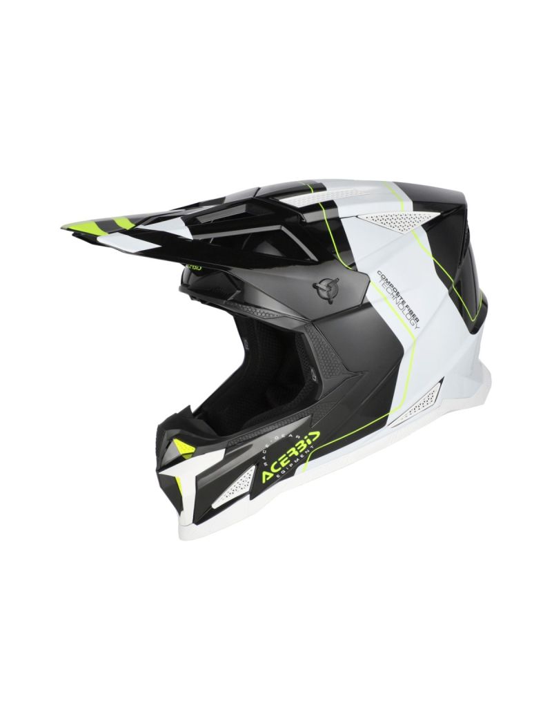 ACERBIS MX HELMET T711 FIBER 22-06 - BLACK/WHITE