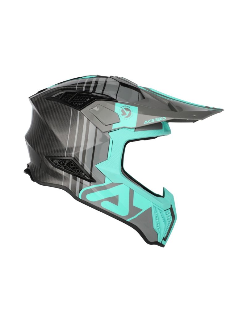 ACERBIS MX HELMET CARBON AIRSTRIKE - C - TURQUOISE