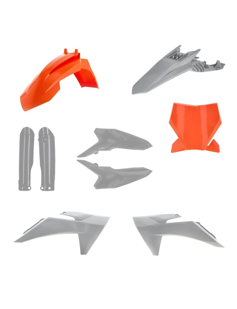 ACERBIS FULL PLASTIC KIT KTM SX 65 24/26 - ORANGE/GREY